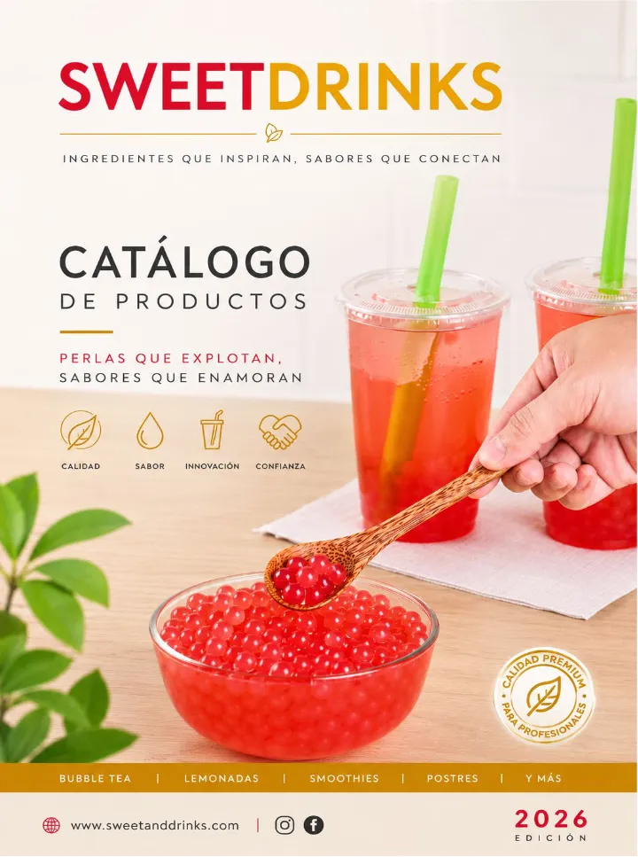 Portada del catálogo Sweet Drinks 2026