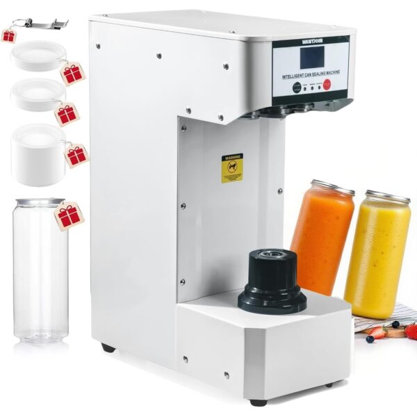 Selladora de latas automático comercial altura ajustable, se adapta a latas de 330/500/22.0 fl oz, color blanco - OpenBox